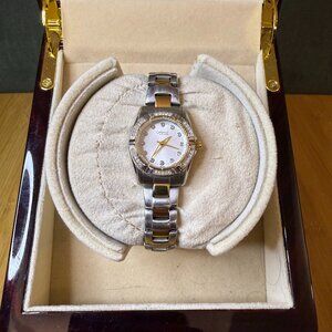 Caravelle by Bulova Two-Tone Crystal Ladies' Watch C960661, 24mm